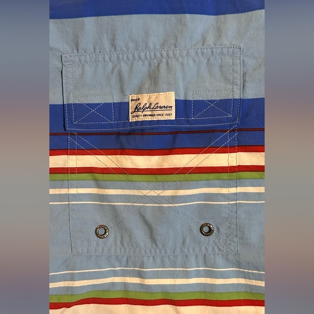 Polo by Ralph Lauren Multicolor Striped swimming trunks, size L. - Picture 11 of 14